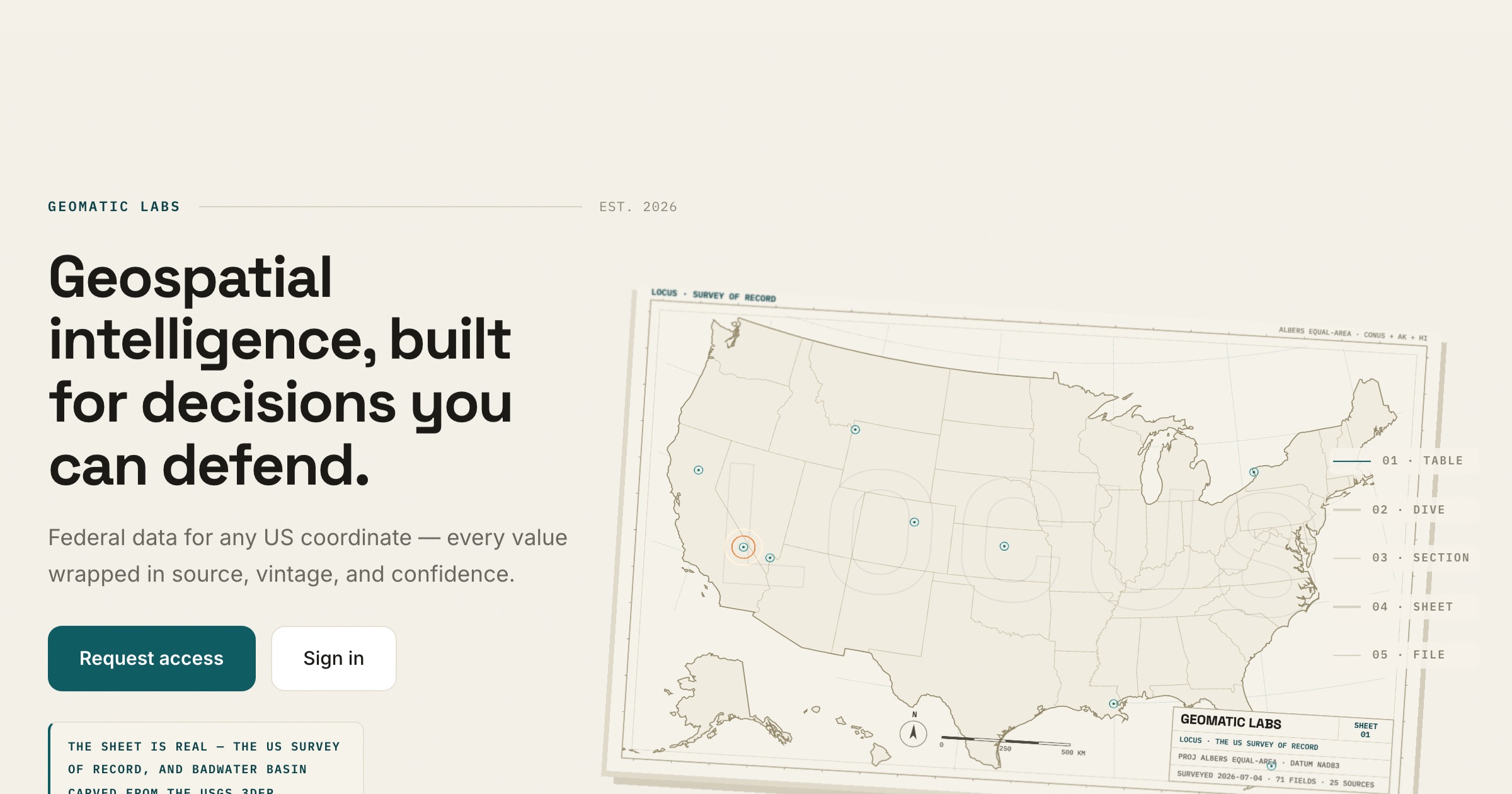 Locus by Geomatic Labs — geospatial intelligence you can defend